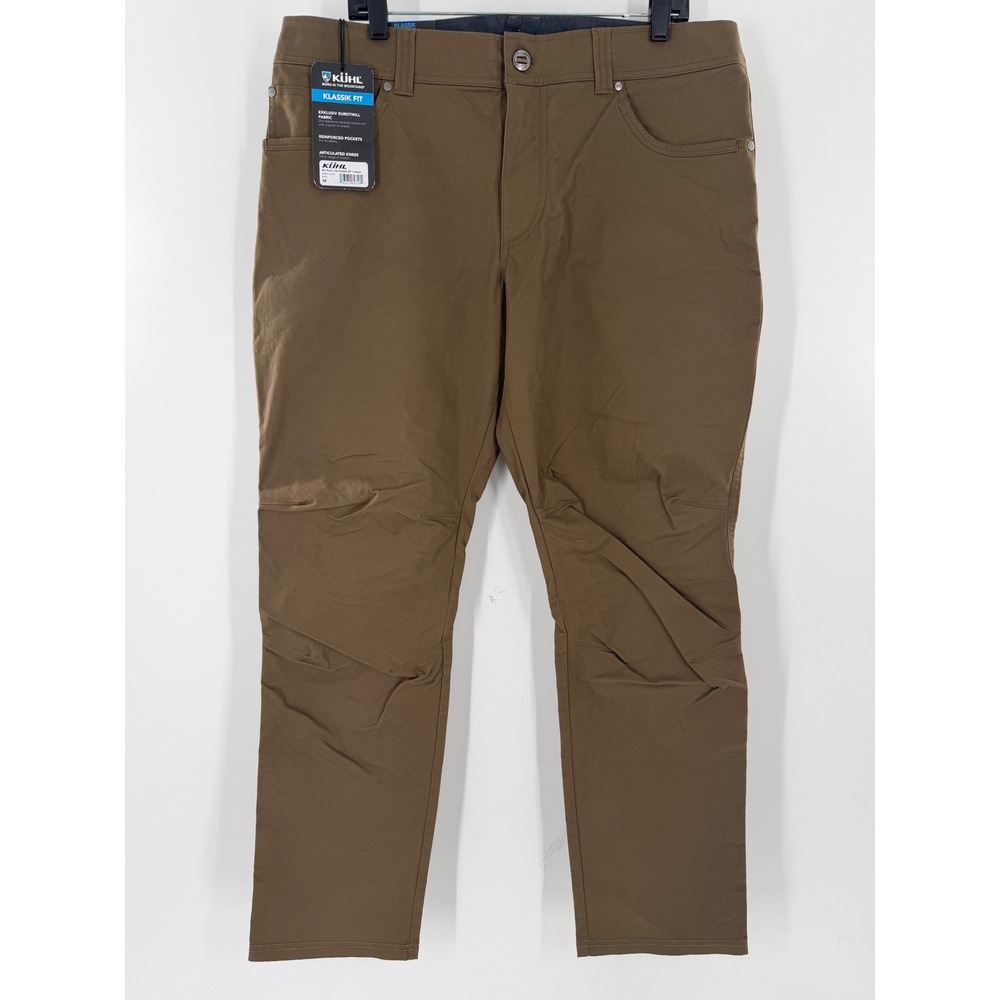 Kuhl Rydr Lite Klassik Fit Pants Burnt Olive 38x32 New With Tags 5320